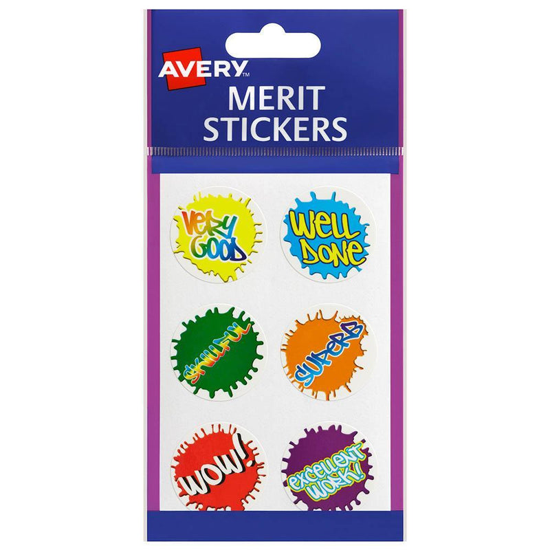 Avery 69614 Merit Stickers Paint Splats Pack 96 69614 - SuperOffice