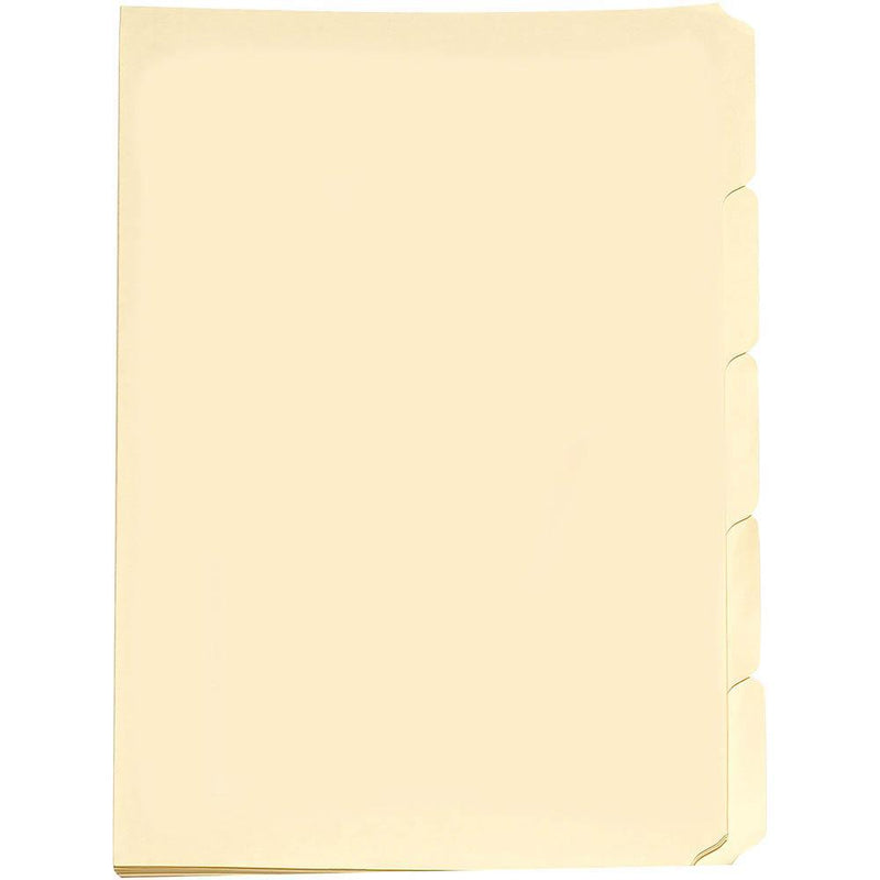 Avery 81557 Manilla Folder Buff 5-Tab Tabbed Foolscap Pack 50 81557 - SuperOffice