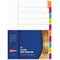 Avery 85723 Divider Plastic 1-10 Index Tab A4 Fluorescent Multi Colours 85723 - SuperOffice