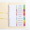 Avery 922004 L7411-10 Customisable Table Of Contents Coloured Divider 1-10 Tab A4 922004 - SuperOffice