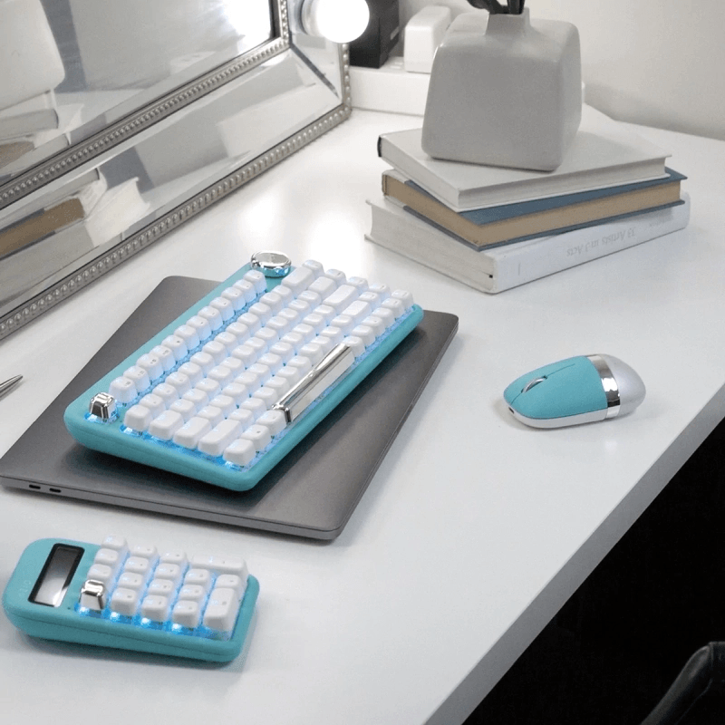 AZIO IM409 IZO Wireless Bluetooth Mouse Mint Daisy Turquoise Blue IM409 - SuperOffice