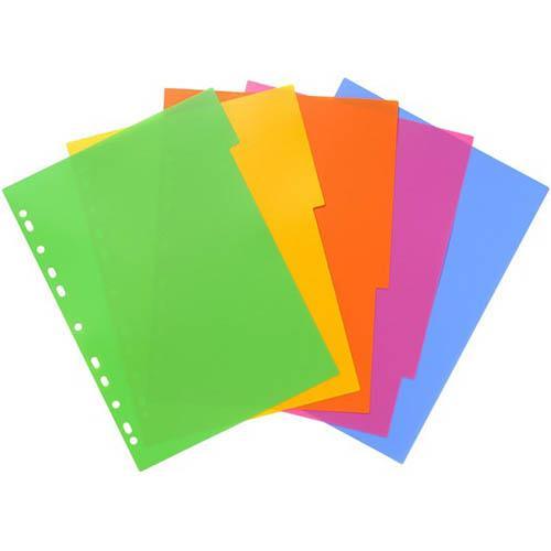 Bantex Lollyshop Pp Divider 5 Cut Tab A4 Assorted 100851728 - SuperOffice