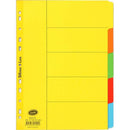 Bantex Manilla Divider 5 Cut Tab A4 Assorted 100080808 - SuperOffice