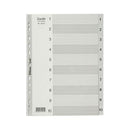 Bantex Pp Index Divider 1-10 Tab A4 Grey 100204665 - SuperOffice