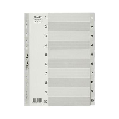 Bantex Pp Index Divider 1-10 Tab A4 Grey 100204665 - SuperOffice