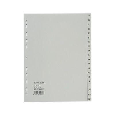 Bantex Pp Index Divider A-Z A4 Grey 100855049 - SuperOffice