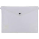 Beautone Document Folder Button Closure A4 Transparent Clear 100851894 - SuperOffice