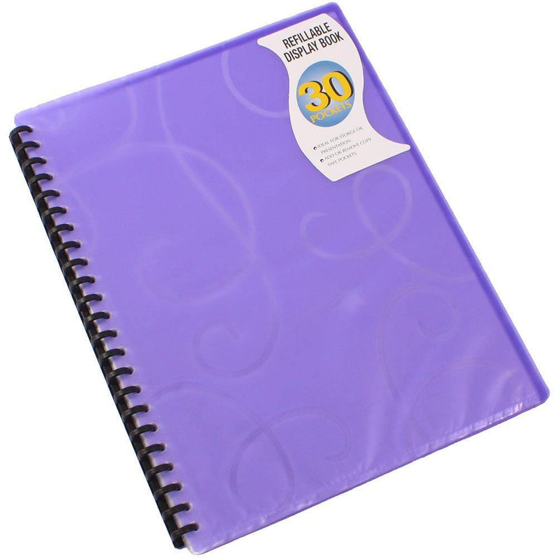 Beautone Jewel Display Books Refillable 30 Pocket A4 Purple 100851920 - SuperOffice