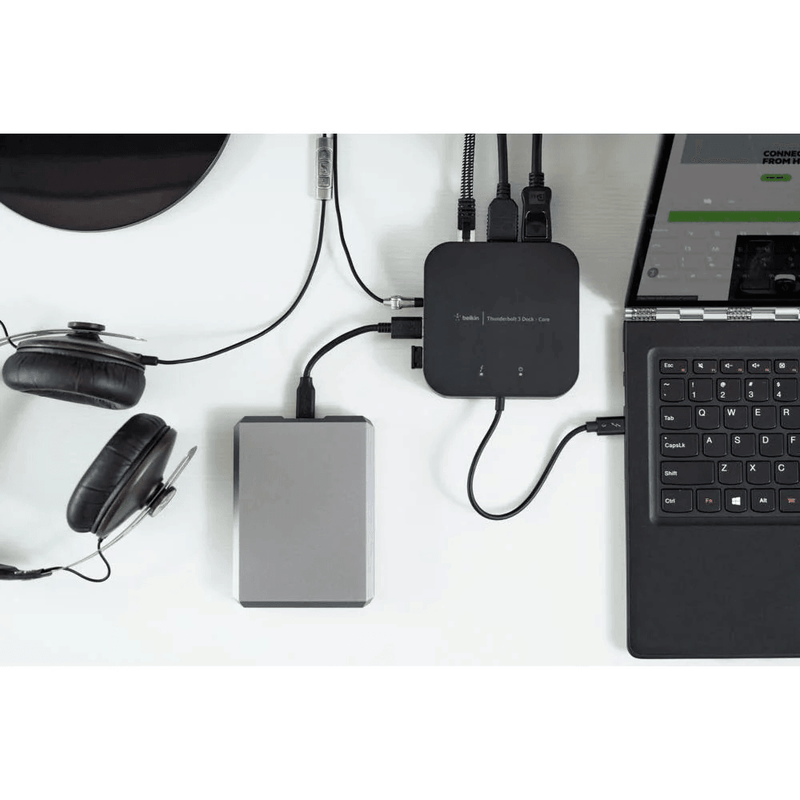 Belkin Thunderbolt 3 Dock Core Docking Station USB/Ethernet/HDMI/DisplayPort F4U110BT - SuperOffice