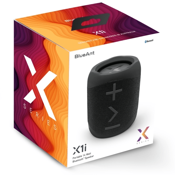 BlueAnt X1i Portable Bluetooth Speaker Compact 14W 10 Hours Play Time Black X1i-SB - SuperOffice