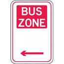 Brady Parking Signs - Bus Zone Arrow Left Metal B850877 - SuperOffice