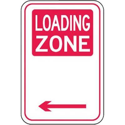 Brady Parking Signs - Loading Zone Arrow Left Reflective Aluminium B850882 - SuperOffice