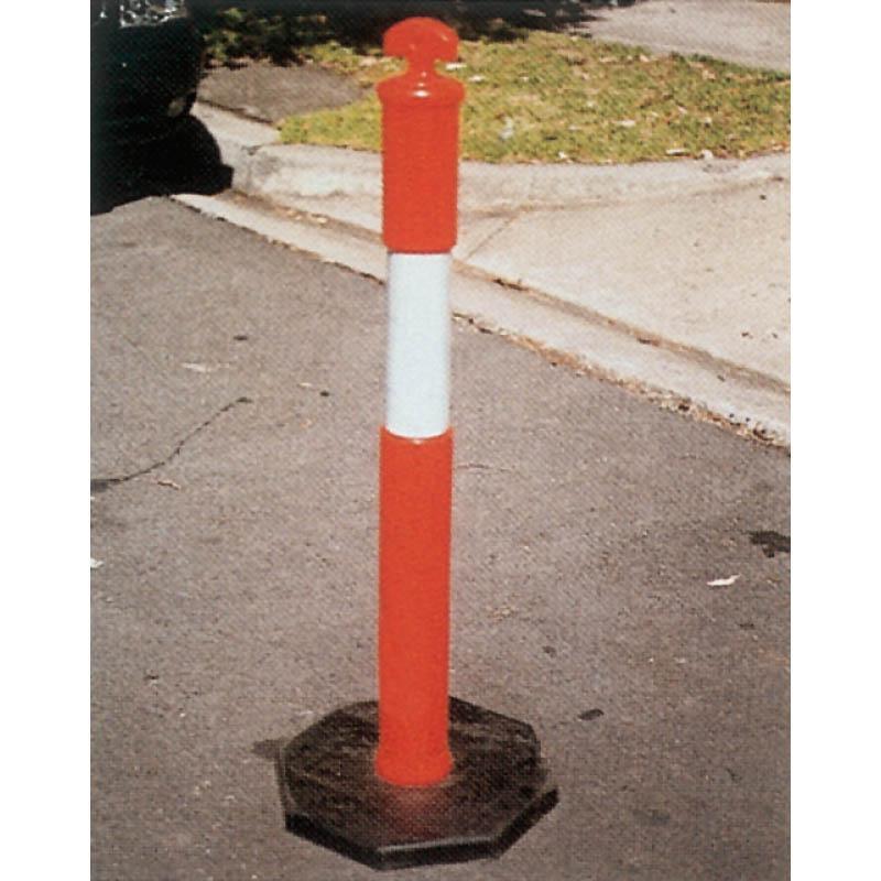 Brady T-Top Temporary Bollard With 8kg Base Orange B846589 - SuperOffice