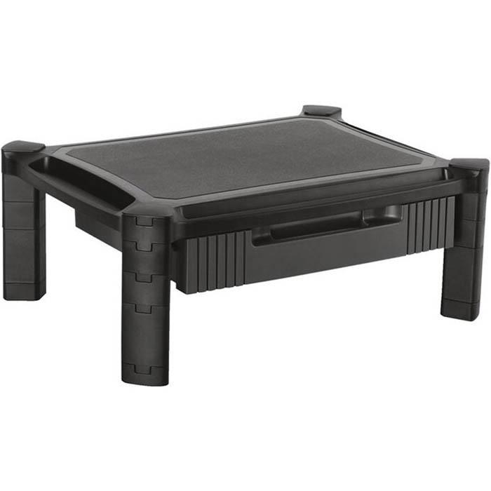Brateck Height Adjustable Monitor Riser With Drawer Black BT-AMS-2 - SuperOffice