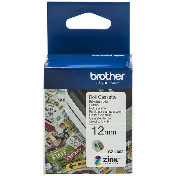 Brother CZ-1002 Label Roll Cassette 12mmx5m White VC-500W CZ-1002 - SuperOffice