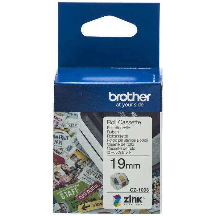 Brother CZ-1003 Label Roll Cassette 19mmx5m White VC-500W Printer CZ-1003 - SuperOffice