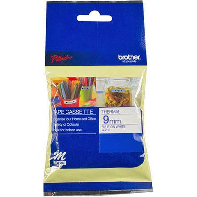 Brother M-K223 Labelling Tape 9Mm Blue On White BRM-K223 - SuperOffice