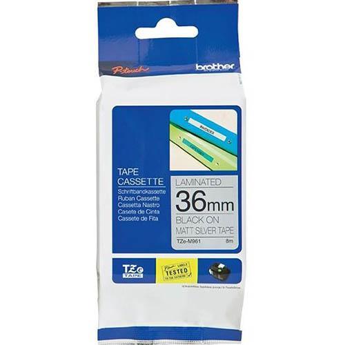 Brother Tz-M961 Labelling Tape 36Mm Black On Matte Silver TZeM961 - SuperOffice