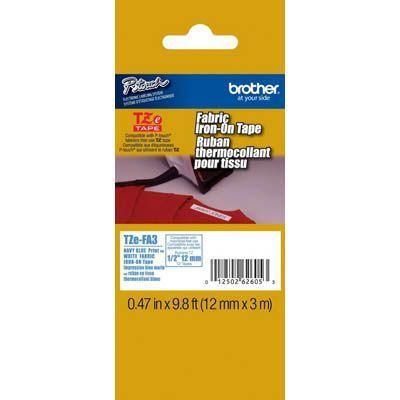 Brother Tze-Fa3 Fabric Tape 12Mm X 3M Blue On White BTZFA3 - SuperOffice