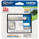 Brother Tze-Mq934 Gold On Satin Silver 12Mm X 5M Matt Lamination Tape BTZMQ934 - SuperOffice