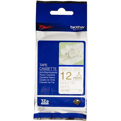 Brother Tze-R234 Ribbon Tape 12Mm Gold On White TZE-R234 - SuperOffice