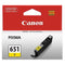 Canon Cli651Y Ink Cartridge Yellow CLI651Y - SuperOffice