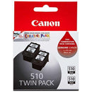 Canon Pg510 Ink Cartridge Black Pack 2 PG510-TWIN - SuperOffice