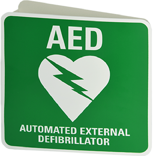 CardiAct AED/Defibrillator Double Sided Angled Wall | SuperOffice