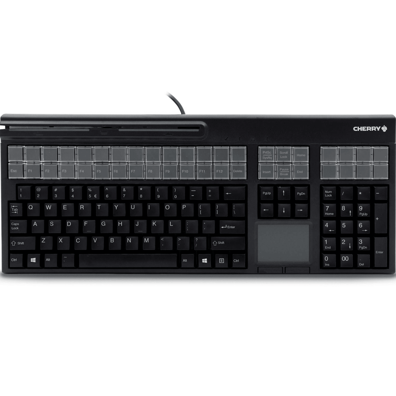 Cherry G86-71411 POS 127 Key Keyboard Touchpad Magnetic Card Reader Black G86-71411EUADAA - SuperOffice
