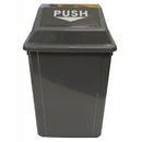 Cleanlink Rubbish Bin With Swing Lid 25 Litre Grey 12054 - SuperOffice