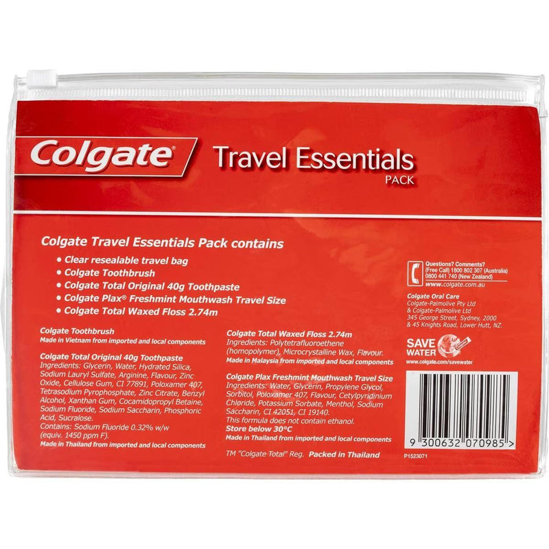 Colgate Travel Essentials Pack Toothbrush & Toothpaste Box of 6 Bulk Carton 5385 - SuperOffice