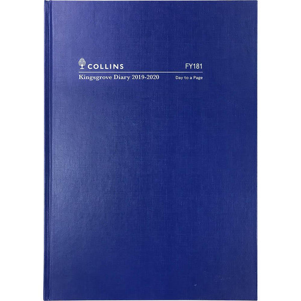 Collins 2019-2020 Kingsgrove Financial Year Diary Day To A Page A5 Blue FY181.P59-1920 - SuperOffice