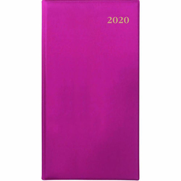 Collins 2020 Belmont Slimline Diary Portrait Week To View B6/7 Pink 377P.V50-20 - SuperOffice