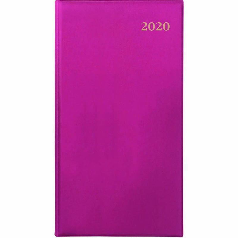 Collins 2020 Belmont Slimline Diary Portrait Week To View B6/7 Pink 377P.V50-20 - SuperOffice