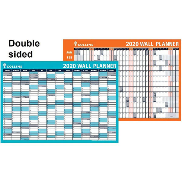 Collins Debden 2020 Year Planner Laminated Roll Up 700 X 990Mm WP900D-20 - SuperOffice