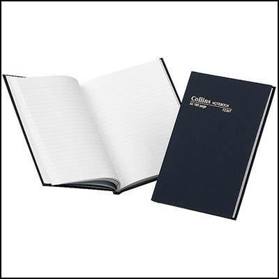 Collins Notebook Casebound Feint Rulled 168 Page A5 Blue 05500 - SuperOffice