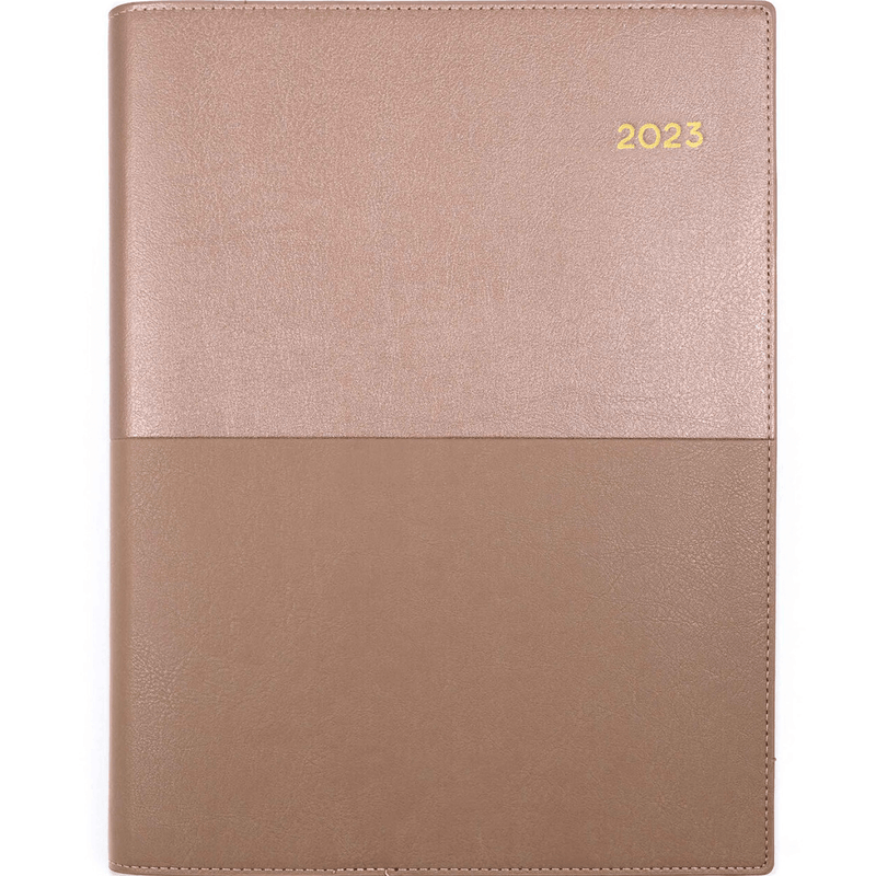 Collins Vanessa A4 Day To Page 2023 Diary Rose Gold Calendar Year Planner 145.V49-23 (Rose A4 DTP 2023) - SuperOffice