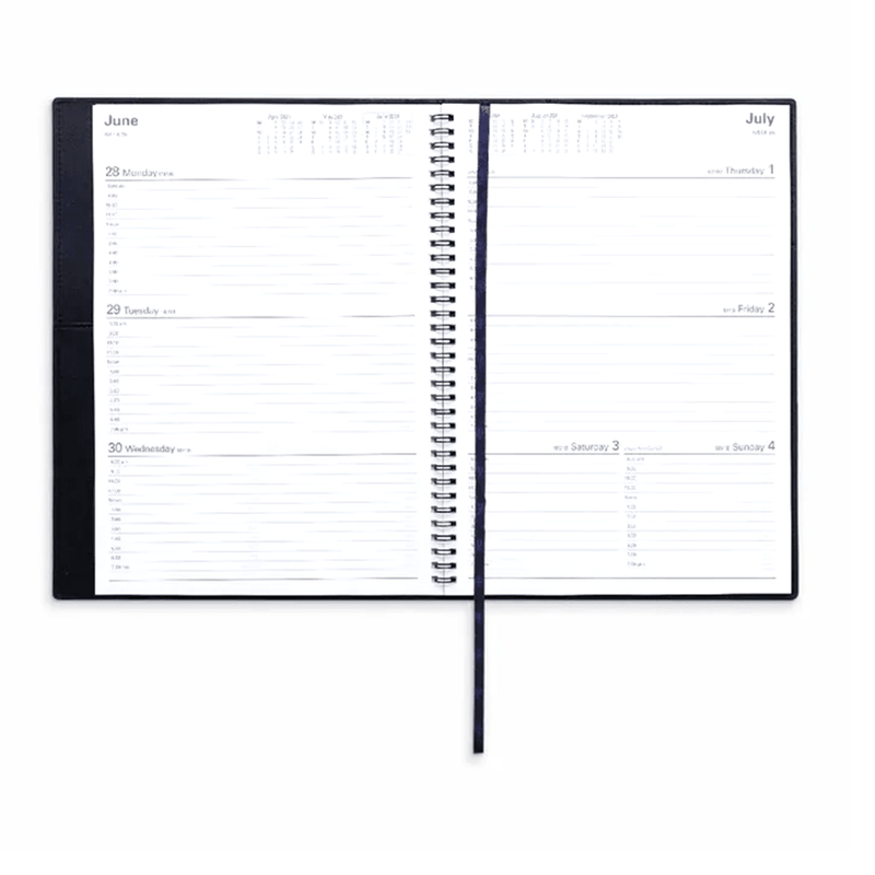 Collins Vanessa A4 Week To View 2022 Diary Black Calendar Year Planner 345.V99-22 (2022 A4 WTV Black) - SuperOffice