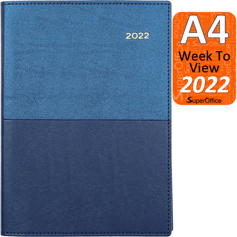 Collins Vanessa A4 Week To View 2022 Diary Blue | SuperOffice