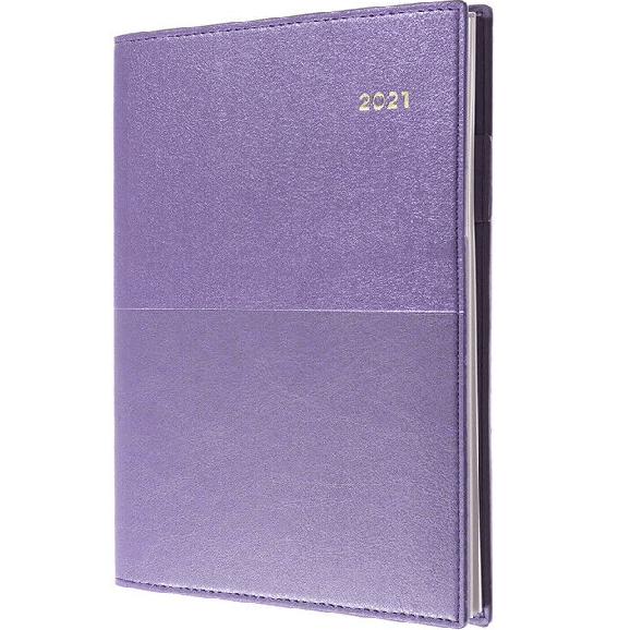 Collins Vanessa Quarto Short Week To View 2021 Calendar Year Diary Purple 325.V55-21 (2021) - SuperOffice