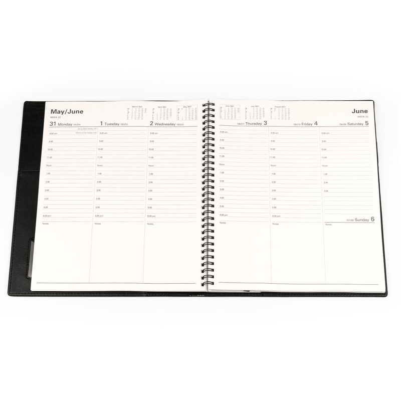 Collins Vanessa Quarto Short Week To View 2021 Calendar Year Diary Purple 325.V55-21 (2021) - SuperOffice