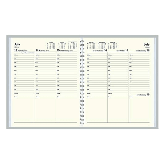 Collins Vanessa Quarto Short Week To View 2022 Diary Red Calendar Planner 325.V15 (2022 Quarto Red) - SuperOffice