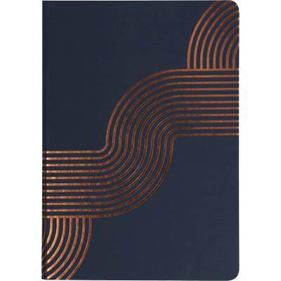 Collins Vanguard Notebook Ruled Curve Foil Design B6 Navy VA1B6R.F2 - SuperOffice