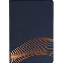 Collins Vanguard Notebook Ruled Wave Foil Design A5 Navy VA15R.F3 - SuperOffice