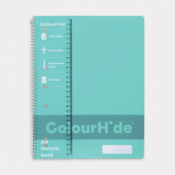 Colourhide Lecture Notebook 140 Page A4 Aqua 1719532J - SuperOffice