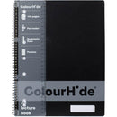 Colourhide Lecture Notebook 140 Page A4 Black Pack 5 1719502J (5 Pack) - SuperOffice