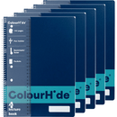 Colourhide Lecture Notebook 140 Page A4 Navy Blue 5 Pack 1719527J (5 Pack) - SuperOffice