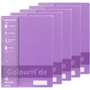 Colourhide Lecture Notebook 140 Page A4 Purple Pack 5 1719519J (5 Pack) - SuperOffice