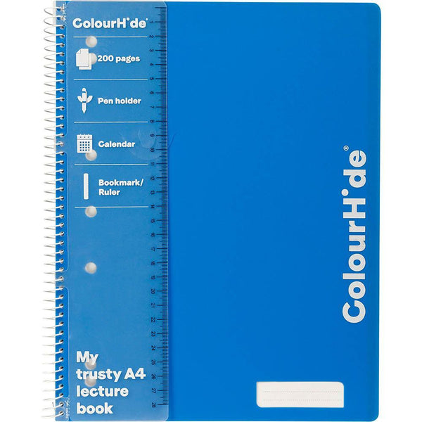 Colourhide Lecture Notebook 200 Page A4 Blue 1716601H - SuperOffice