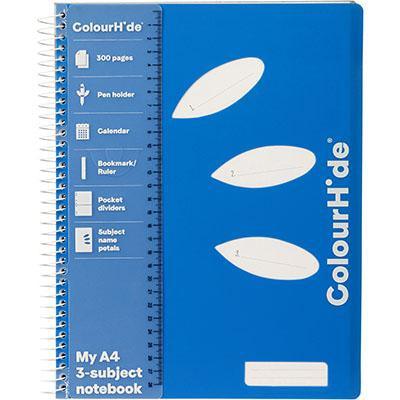 Colourhide My 3-Subject Notebook 300 Page A4 Blue 1716001G - SuperOffice